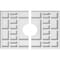 Ekena Millwork Beaux Architectural Grade PVC Ceiling Medallion, 14"W x 9 3/8"H x 3"ID x 4 3/4"C x 1"P, Two-Piece CMP14X9BX2-03000 - alternate 1